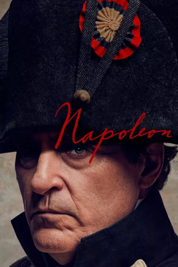 Dramatische historische filmposter met een close-up van Napoleon, duik in de geschiedenis met Ibo Playlist