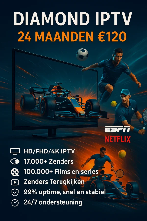Diamond IPTV 2 Jaar Abonnement