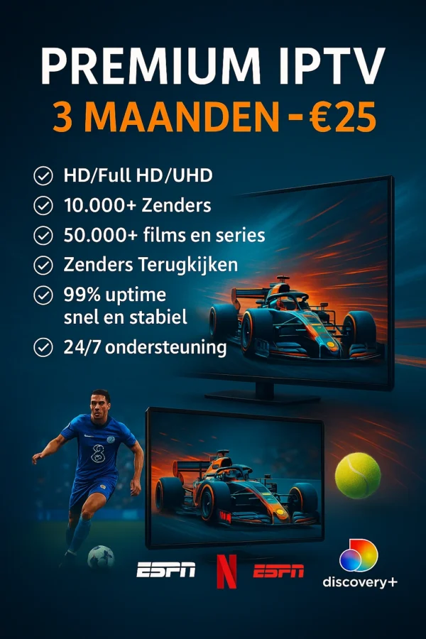Premium IPTV 3 Maanden Abonnement